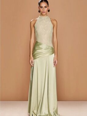 Sonya Moda Pistachio Dalia Gown